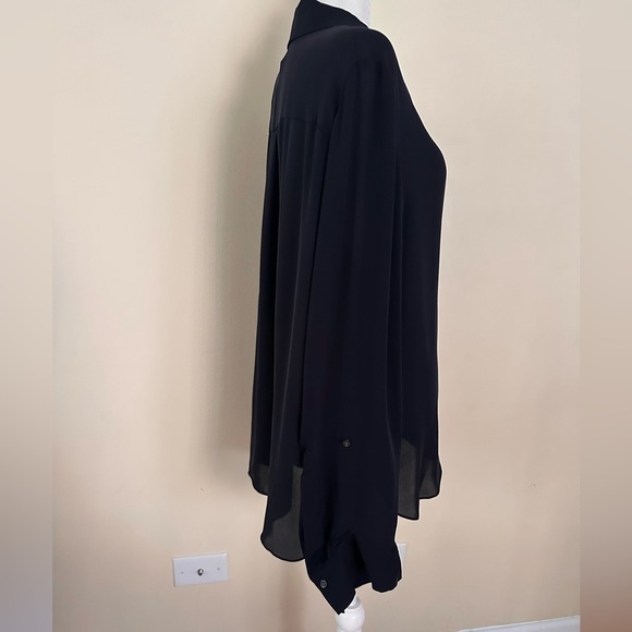 TWP 'Boyfriend' Silk Charmeuse
Shirt in Midnight - Picture 3 of 8